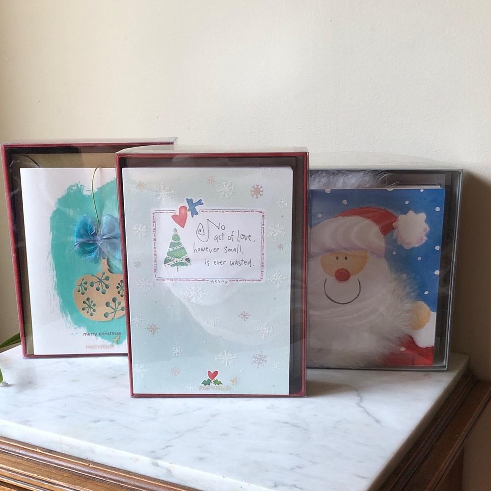 Papyrus Red, Green, Blue Holiday Card Box